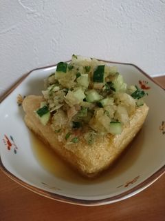 簡単☆厚揚げの大根おろし薬味色々のせ-レシピのメイン写真