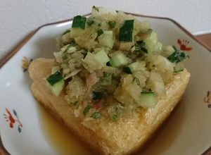 簡単☆厚揚げの大根おろし薬味色々のせ-レシピのメイン写真