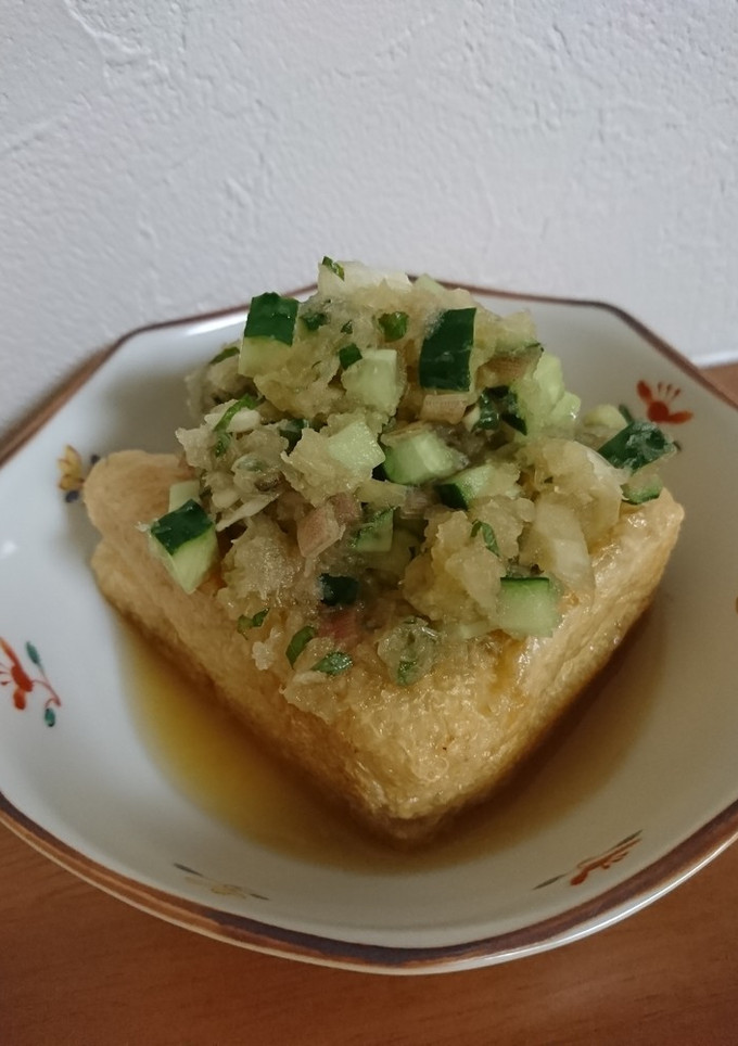 簡単☆厚揚げの大根おろし薬味色々のせ-レシピのメイン写真