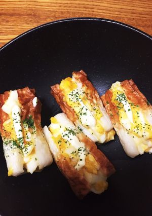 ちくわの味噌マヨ卵焼き-レシピのメイン写真