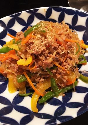 簡単で激ウマ☆豚ひき肉でチャプチェ-レシピのメイン写真