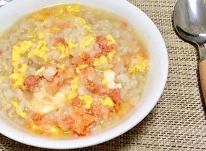 卵と鮭フレークの簡単優しい雑炊 ♪-レシピのメイン写真