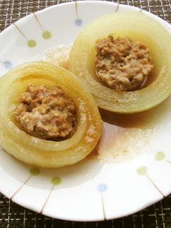 豚肉詰め玉ねぎのレンジ煮-レシピのメイン写真