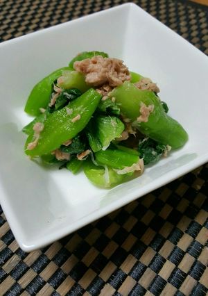 チンゲン菜のおひたしツナ和え-レシピのメイン写真