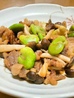 空豆のニンニク塩麹炒め-レシピのメイン写真