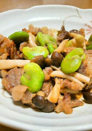 空豆のニンニク塩麹炒め-レシピのメイン写真