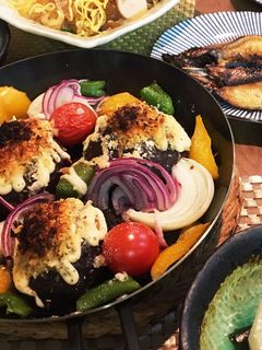 焼くだけ!椎茸のパン粉焼き カラシマヨ-レシピのメイン写真