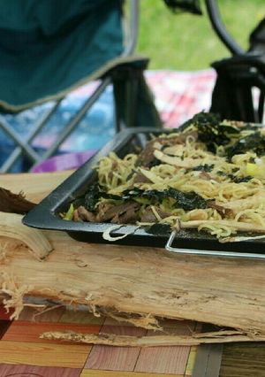キャンプ飯！コストコプルコギ焼きそば-レシピのメイン写真