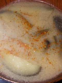 ナスとゴマ油のお味噌汁-レシピのメイン写真