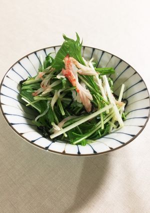 混ぜるだけ☆水菜の塩昆布サラダ-レシピのメイン写真