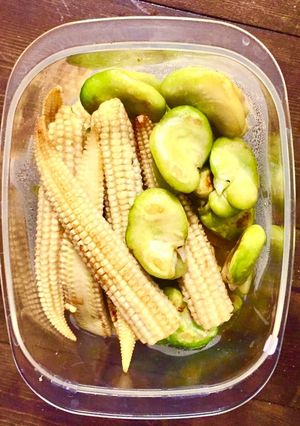 空豆とヤングコーンのバター醤油-レシピのメイン写真
