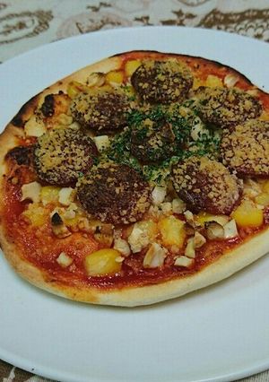 実は100均の食材！コーンとナッツのピザ-レシピのメイン写真