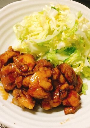 鶏肉の甘酢いため✨春キャベツ添え-レシピのメイン写真