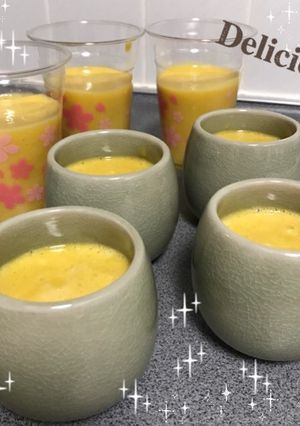 乳不使用☆マンゴーのとろとろプリン-レシピのメイン写真