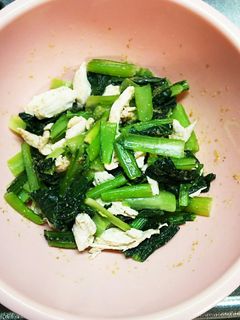 鶏ささみと小松菜の胡麻和え-レシピのメイン写真
