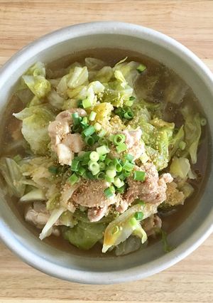 キャベツと鳥モモの蒸し焼き-レシピのメイン写真