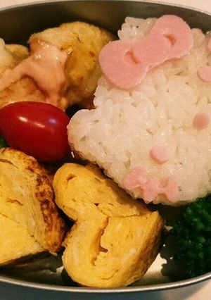 ハートキュンキュンキティお弁当-レシピのメイン写真