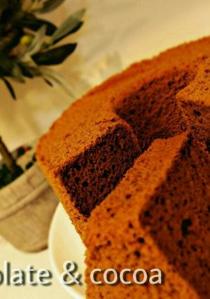チョコ&ココアのふわもちシフォンケーキ★-レシピのメイン写真