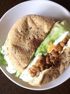 納豆と目玉焼きのがんもバーガー-レシピのメイン写真