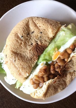 納豆と目玉焼きのがんもバーガー-レシピのメイン写真