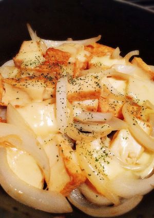 糖質オフ☆新玉ねぎと厚揚げのチーズ蒸し-レシピのメイン写真