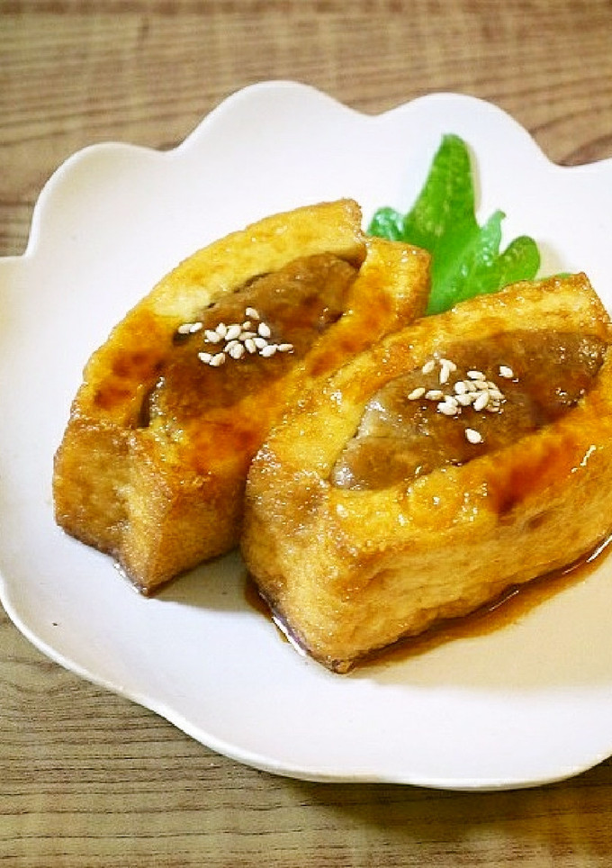厚揚げの肉詰め照り焼き-レシピのメイン写真