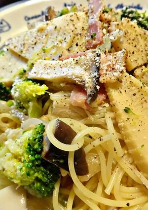 【京都丹波】筍とブロッコリーの和風パスタ-レシピのメイン写真
