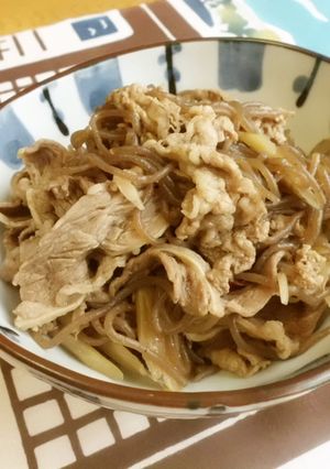 お財布レスキュ～☆ごぼ牛コンニャク-レシピのメイン写真