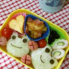 รูปของ 簡単キャラ弁☆カエルさん
