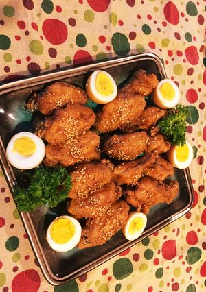 味玉付き、名古屋風手羽先-レシピのメイン写真