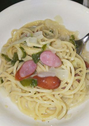 フライパンで時短！クリームパスタ-レシピのメイン写真