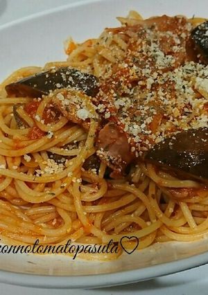 絶品♡ナスとベーコンのトマトパスタ-レシピのメイン写真