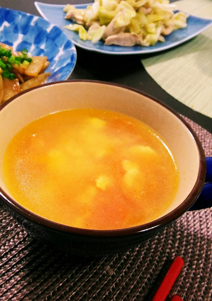 くせになる！上海風♪トマトと卵のスープ-レシピのメイン写真