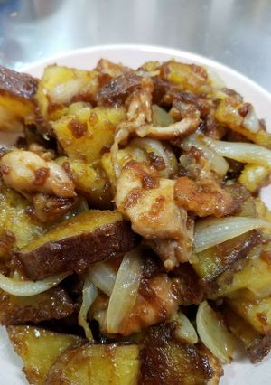 子どもの鶏肉とさつま芋の甘口カレー炒め-レシピのメイン写真