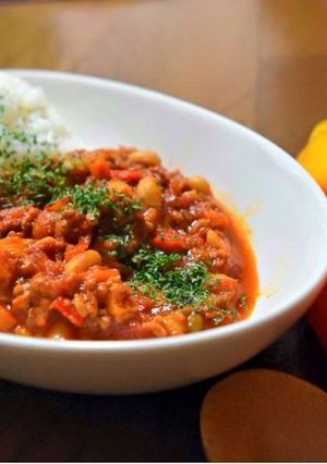 カラーピーマンと水煮豆の簡単チリコンカン-レシピのメイン写真