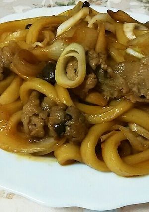 旦那が喜ぶ！絶品甘辛すき焼きうどん♡-レシピのメイン写真