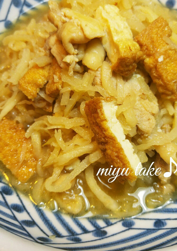 切り干し大根と鶏肉と絹揚げの煮物♪-レシピのメイン写真