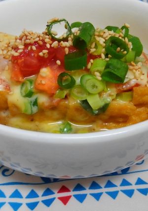 レンジで簡単♪厚揚げのトマトチーズ-レシピのメイン写真