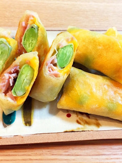 そら豆とベーコンチーズの春巻き♬-レシピのメイン写真