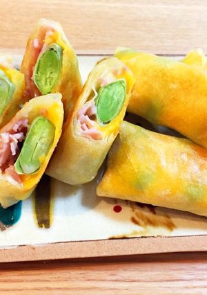 そら豆とベーコンチーズの春巻き♬-レシピのメイン写真