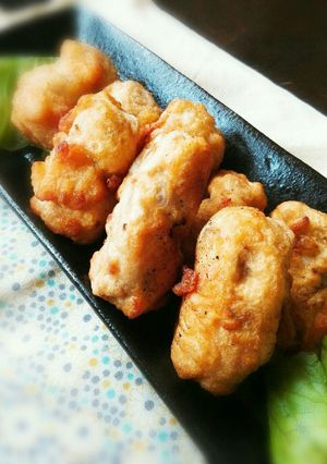 ほんのり海老風味。ねじり蒟蒻の天ぷら。-レシピのメイン写真