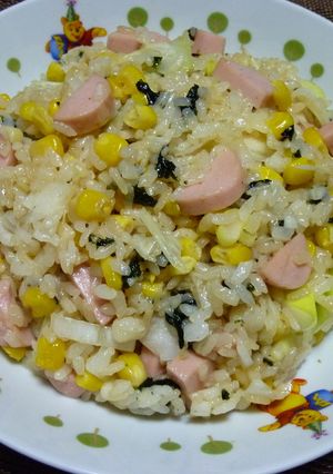 魚肉ソーセージ入りチャーハン!(^^)!-レシピのメイン写真
