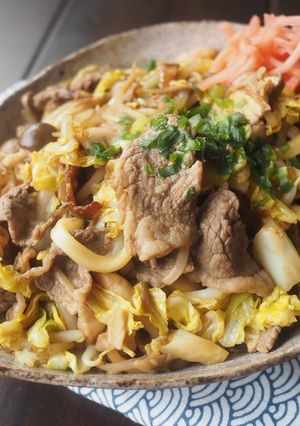 スタミナ満点！焼肉うどん-レシピのメイン写真