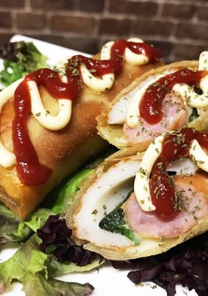 ちくわの春巻きチーズウィンナー大葉で簡単-レシピのメイン写真