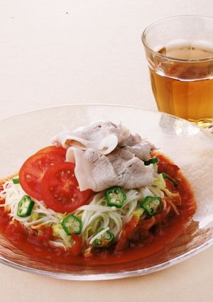 イタリアンサラダそうめん　豚しゃぶ風-レシピのメイン写真