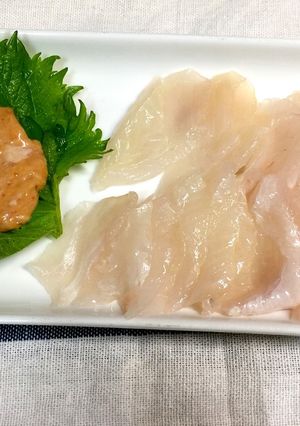 カワハギの刺身肝和え-レシピのメイン写真