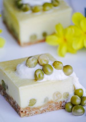うぐいすチーズケーキ（青えんどう豆）-レシピのメイン写真