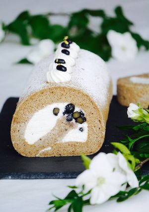 豆屋おすすめ！ほうじ茶黒千石ロールケーキ-レシピのメイン写真