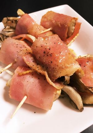 キノコとモッツァレラのベーコン巻き-レシピのメイン写真