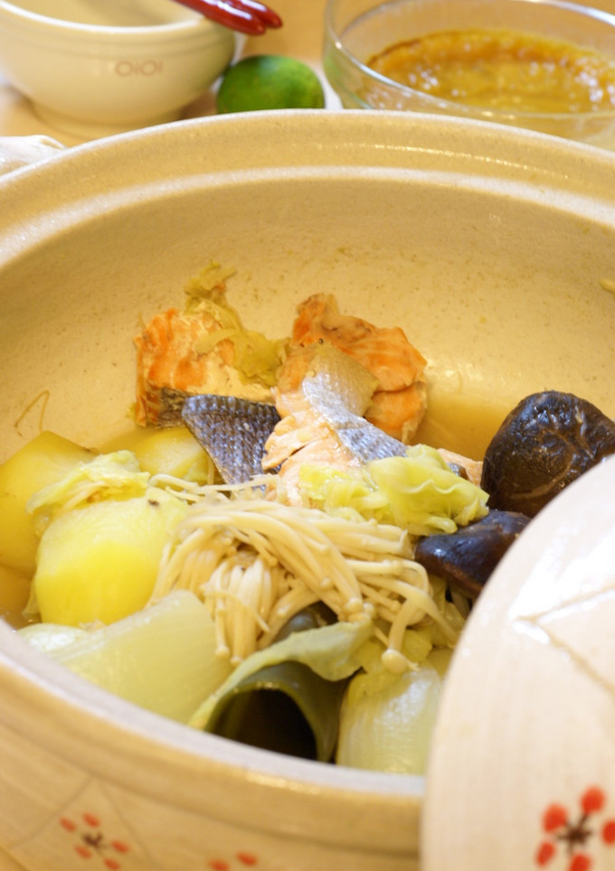 美酒鍋＆石狩鍋風　鮭と野菜の酒蒸し-レシピのメイン写真